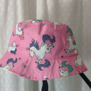 Girls Unicorn Pink Bucket Hat